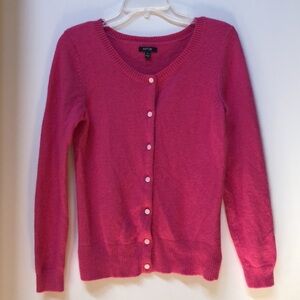 APT. 9 Pink Angora Cardigan Scoop Neck Sweater w/ Light Pink Buttons- Medium